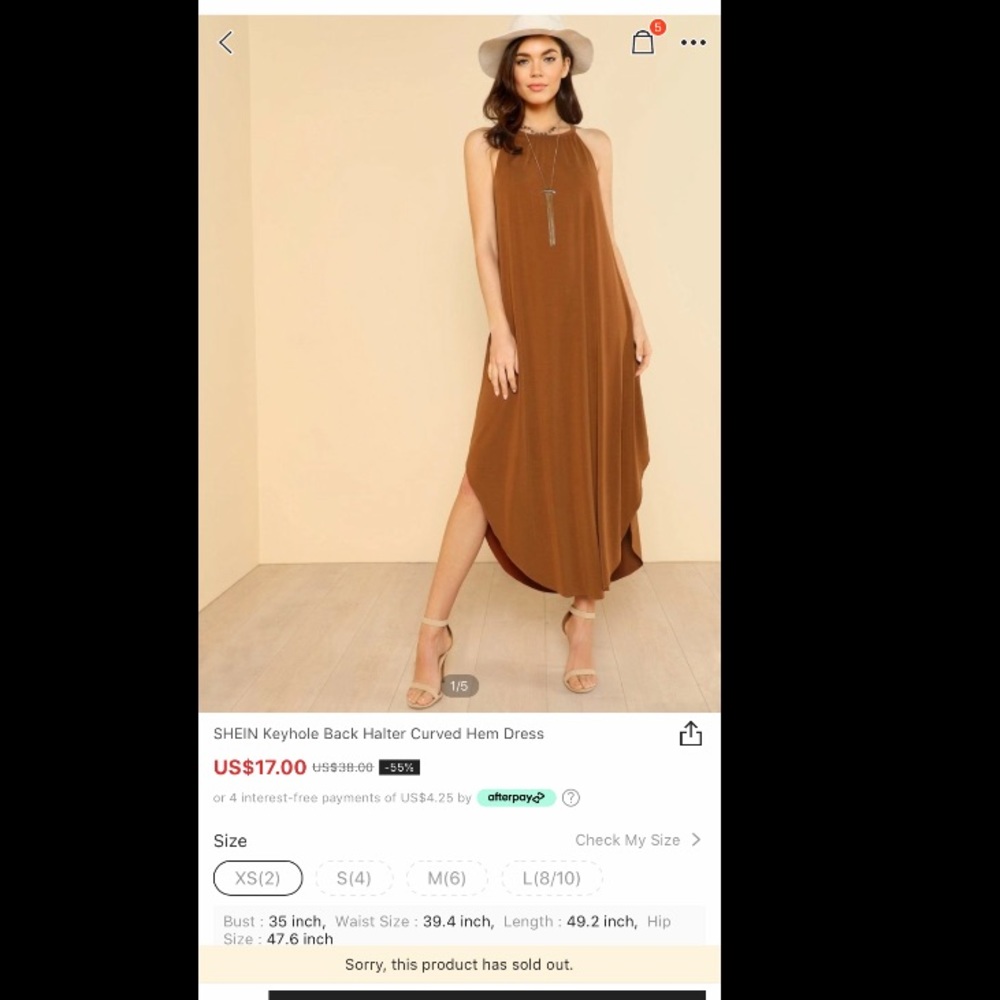 SHEIN Brown dress